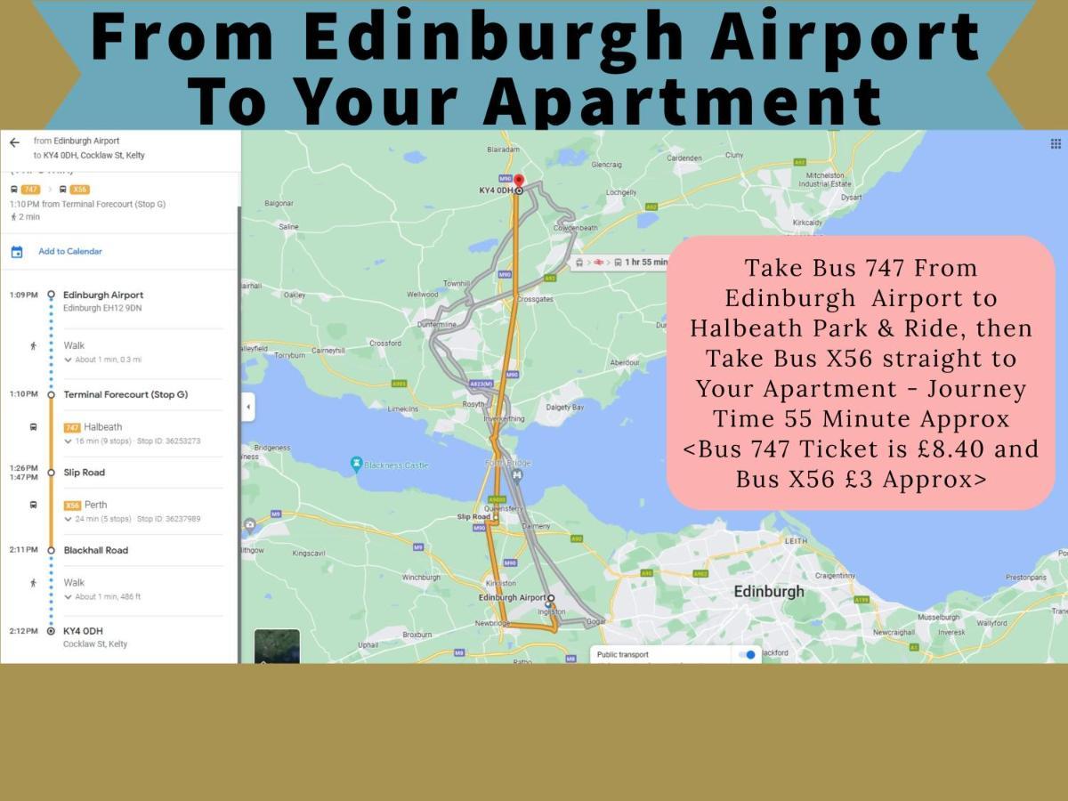 2 Bedrooms Entire Apartment Self Check In Kelty エクステリア 写真